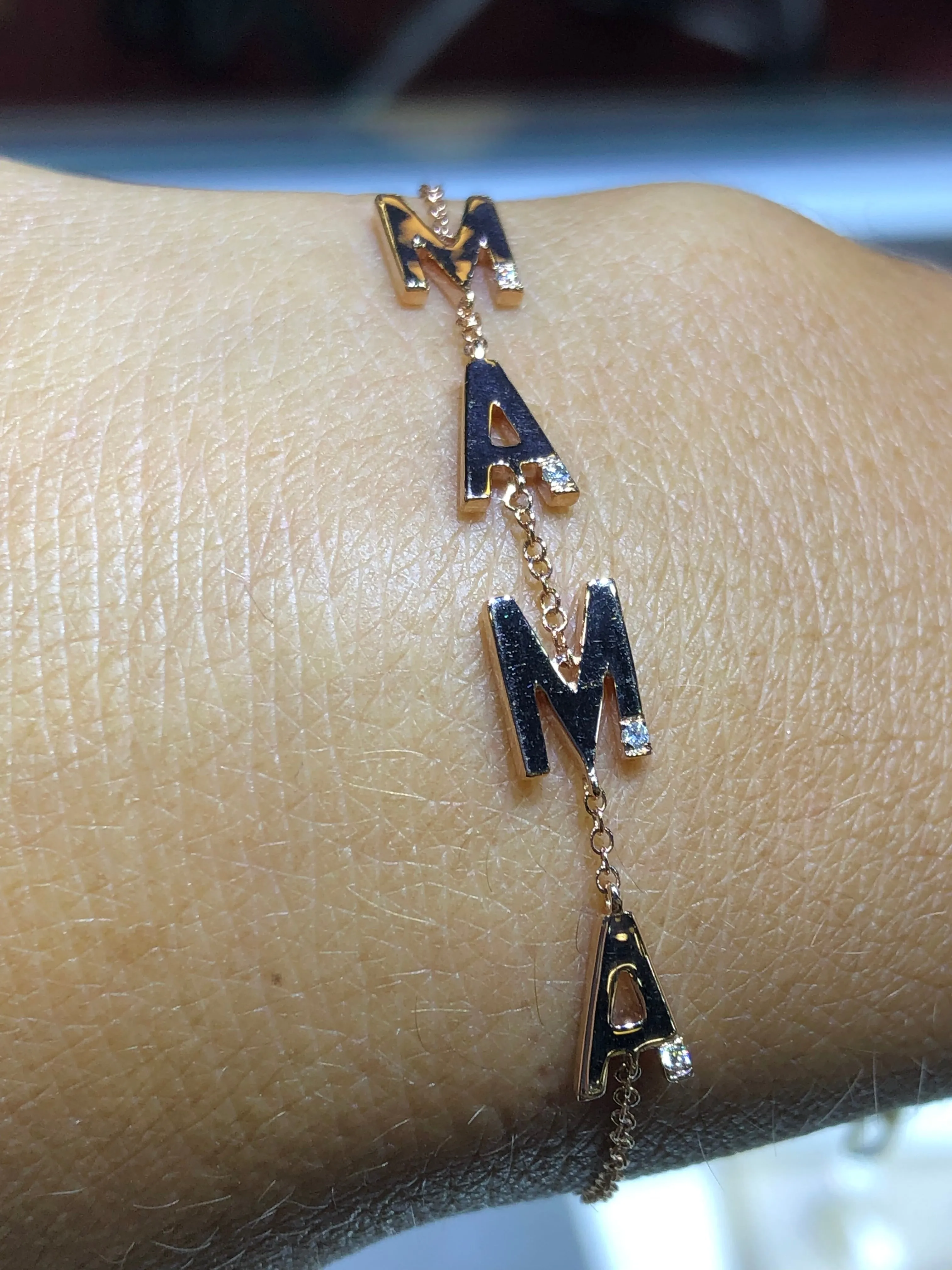 14K Gold MAMA Bracelet