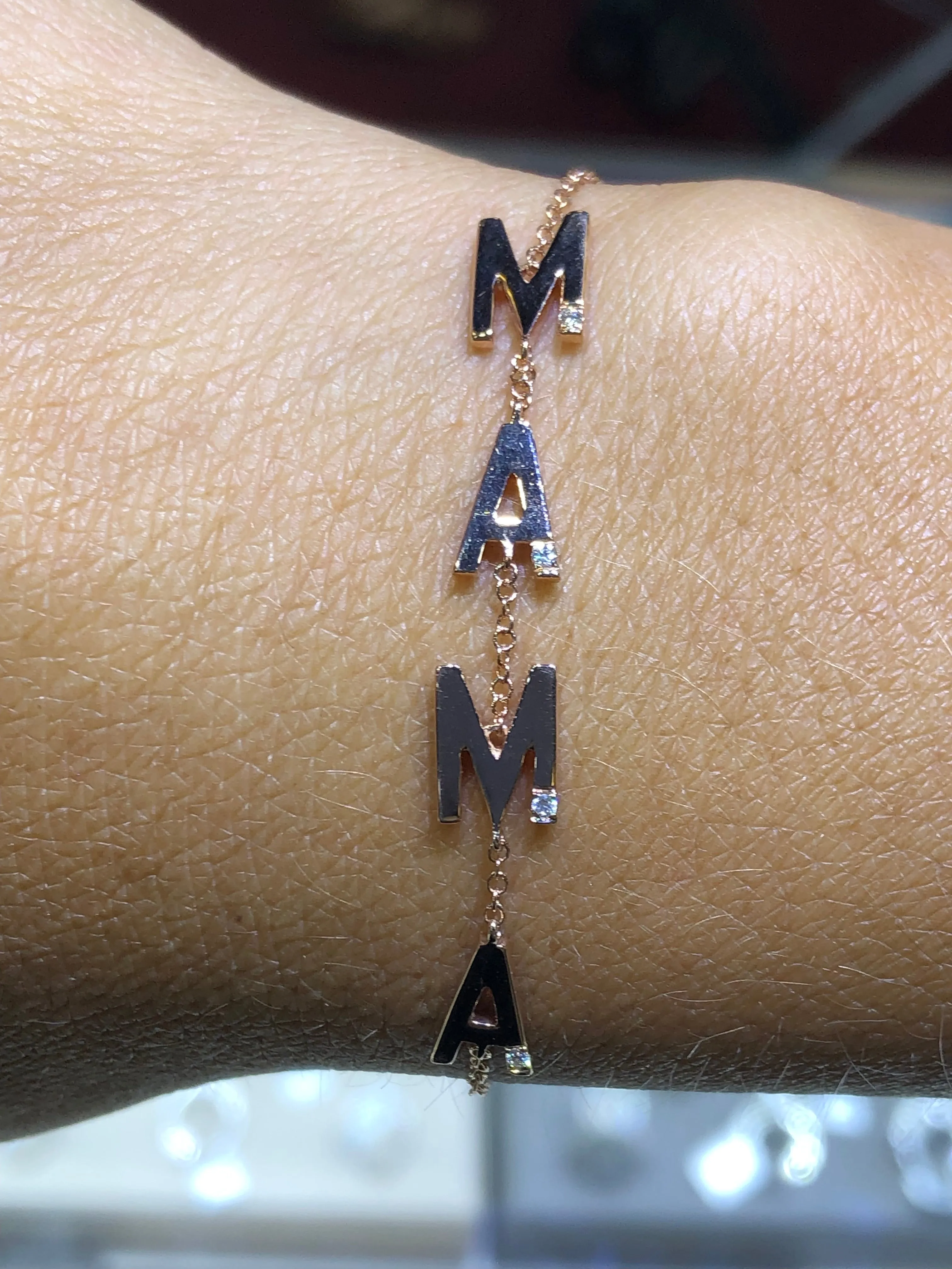 14K Gold MAMA Bracelet