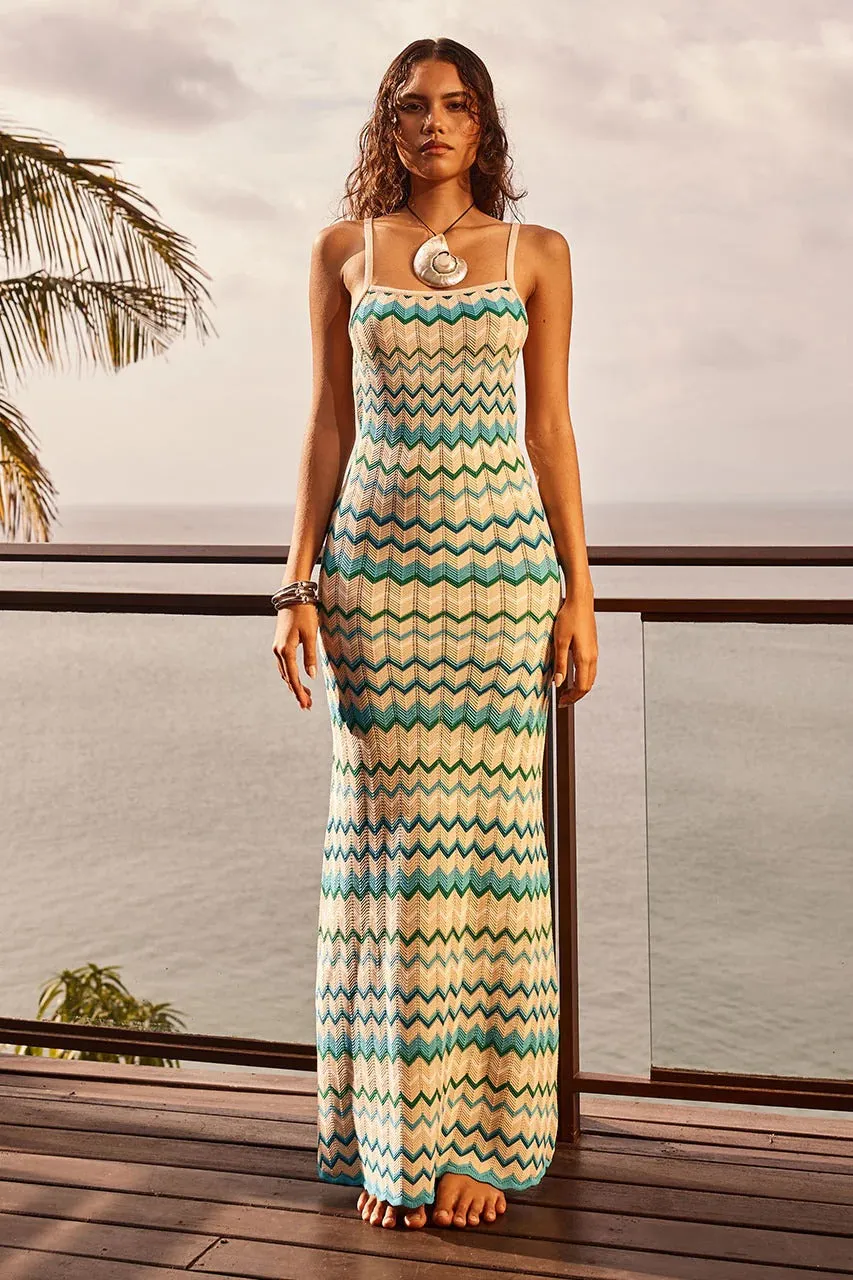 Alba Maxi Dress - Blue Multi