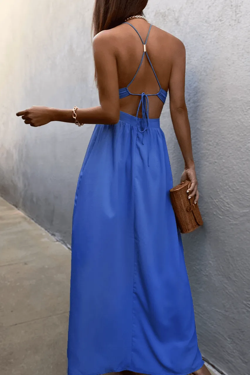 Amal Maxi Dress - Blue