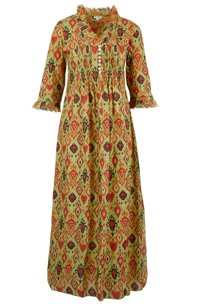 Annabel Maxi Dress in Pistachio Ikat