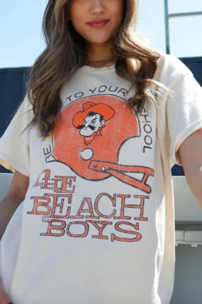 Beach Boys OSU True To School Thrifted Tee in Off White