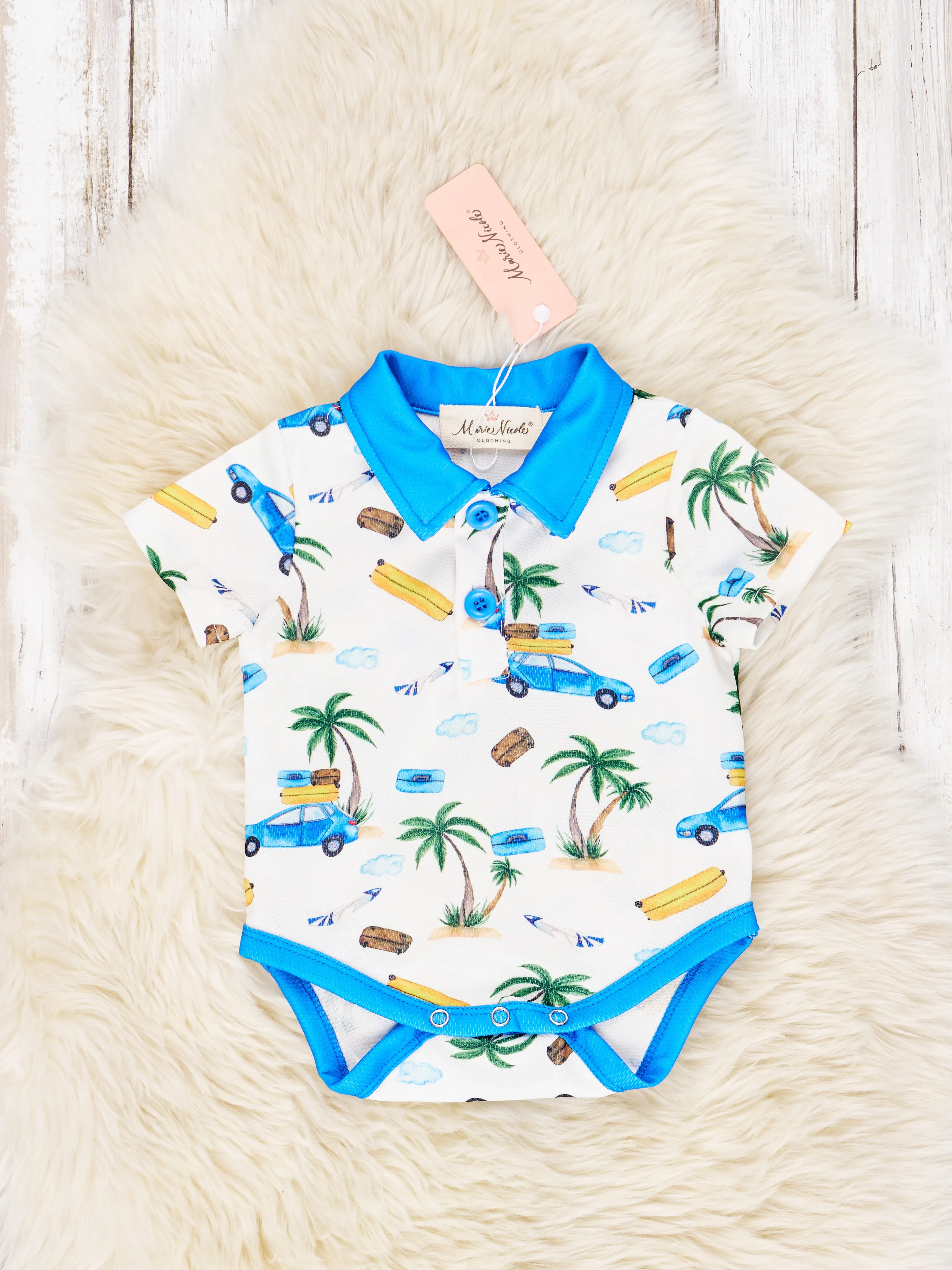 Beach Trip Polo Romper