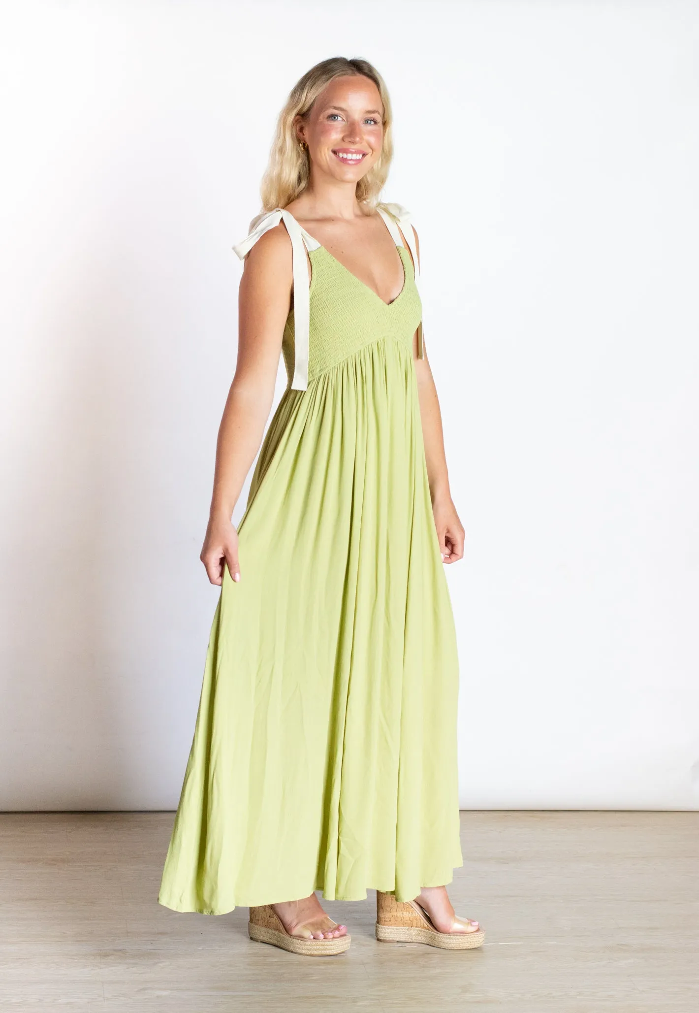 Blissful Nature V Neck Maxi Dress