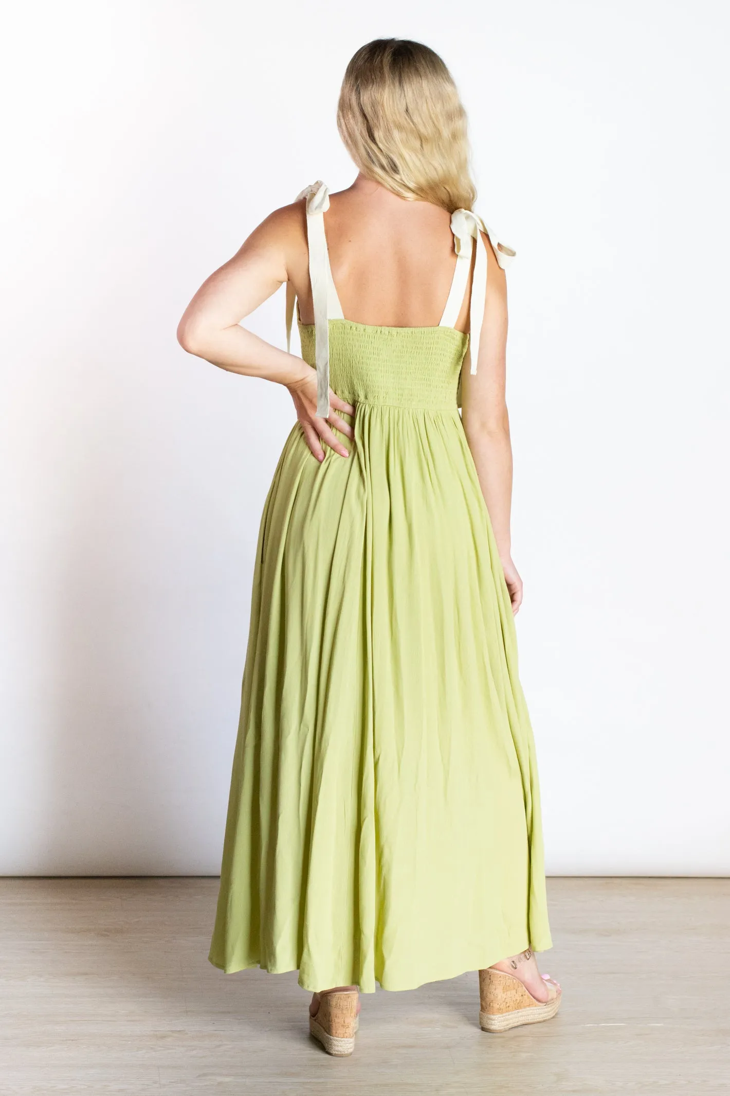 Blissful Nature V Neck Maxi Dress