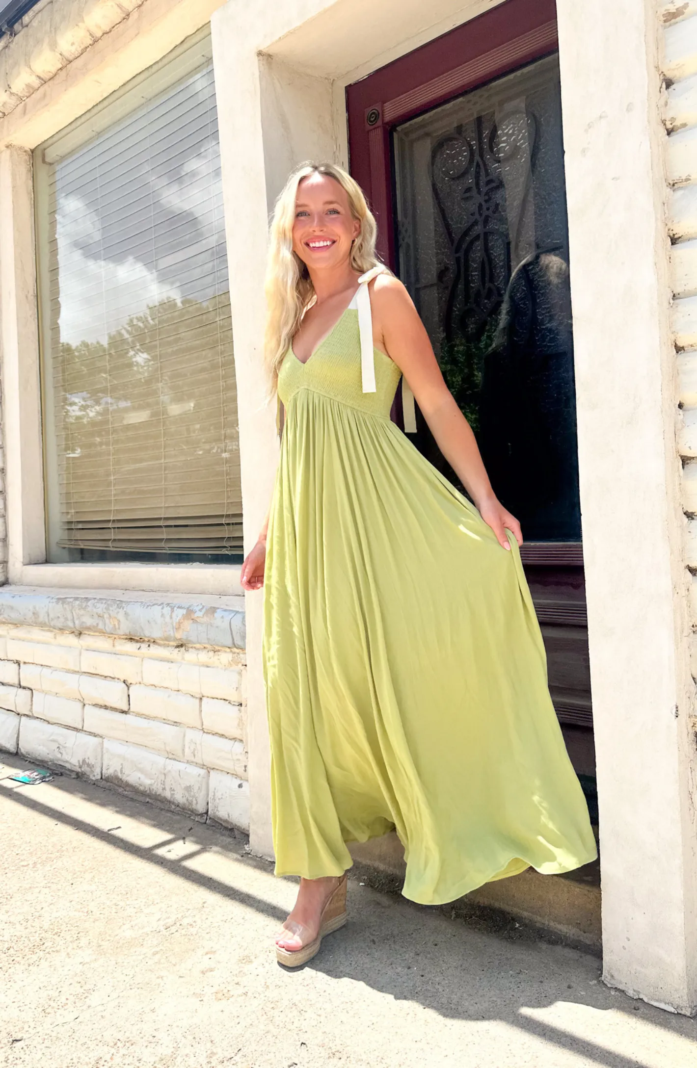 Blissful Nature V Neck Maxi Dress