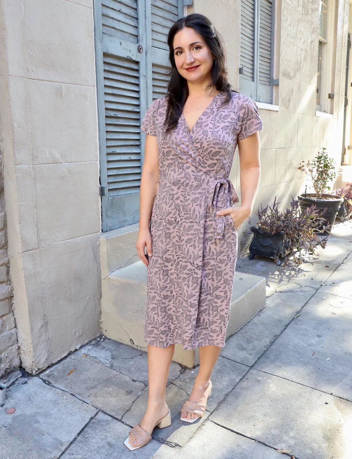 Botanical Bliss Organic Wrap Dress