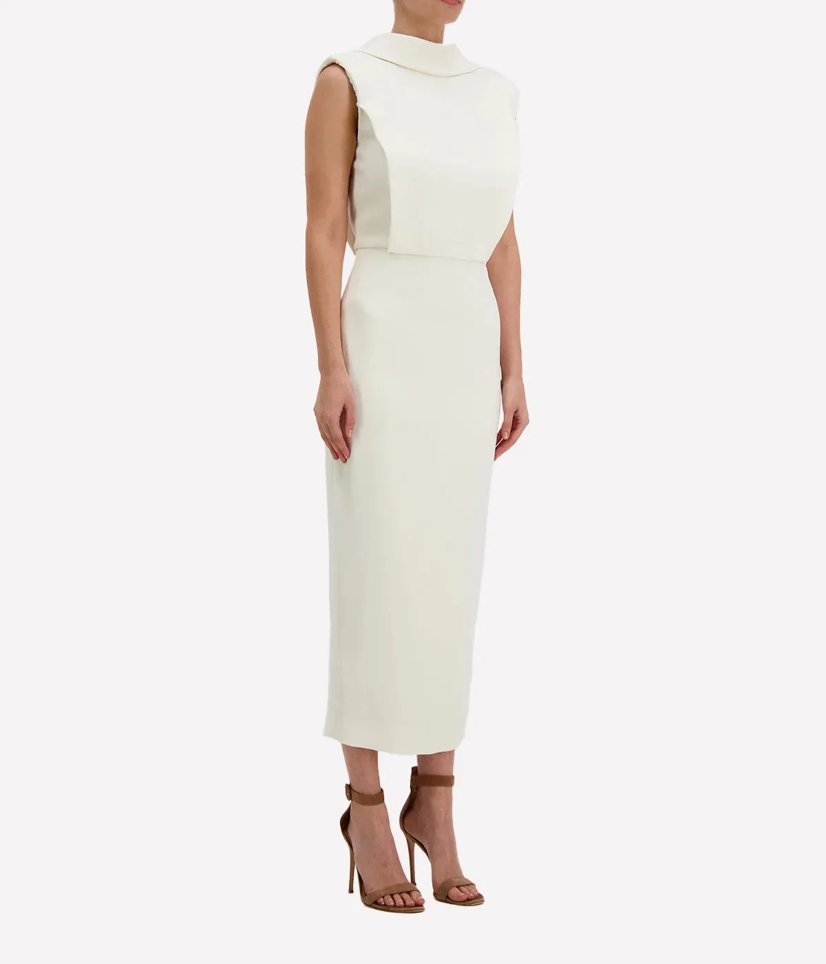 Cady Midi Dress in Cream