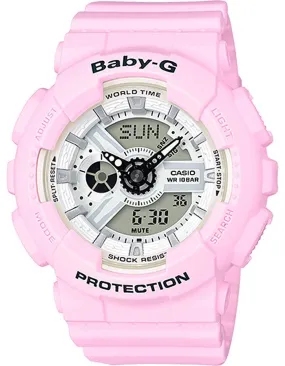 Casio Baby-G Beach Color Series - Analog/Digital - Pink&#44; White & Black - 200m