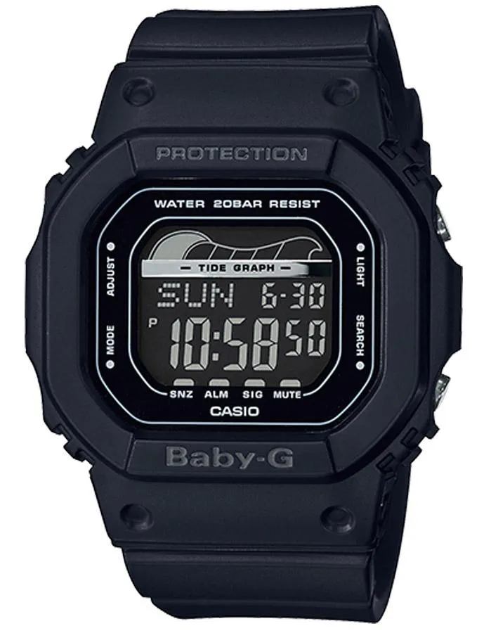 Casio Baby-G G-LIDE Watch - Tide Graph - Black - Negative Display - 200M