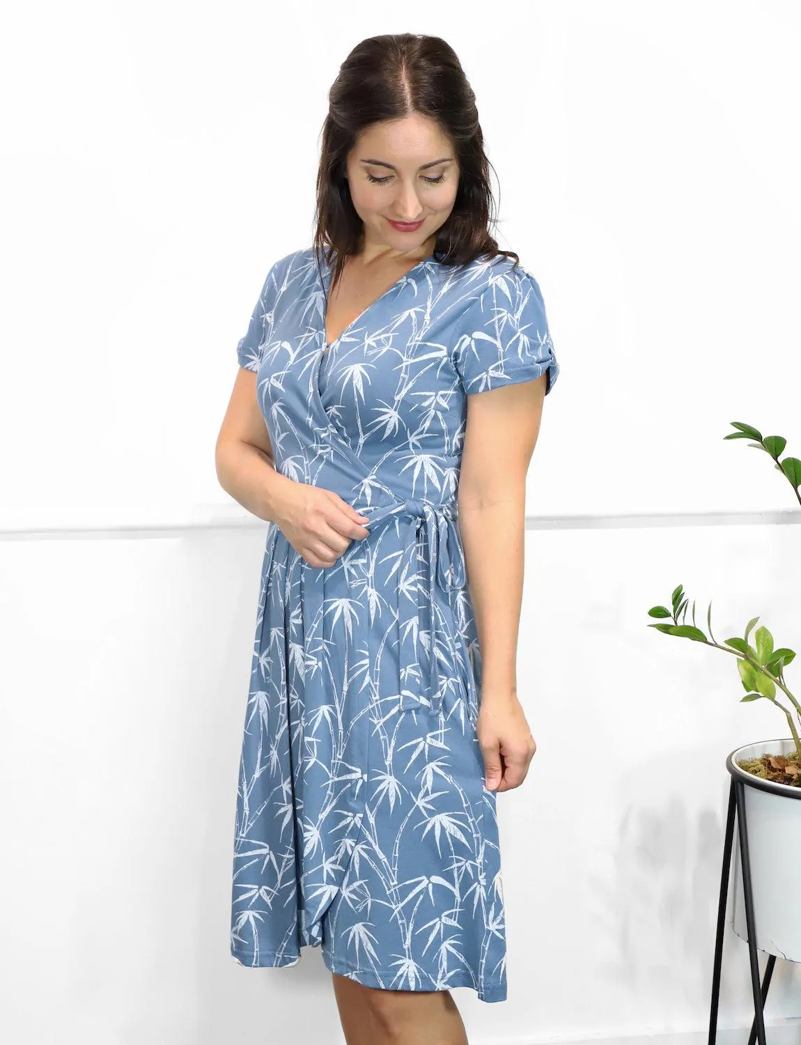 Coastal Organic Wrap Dress