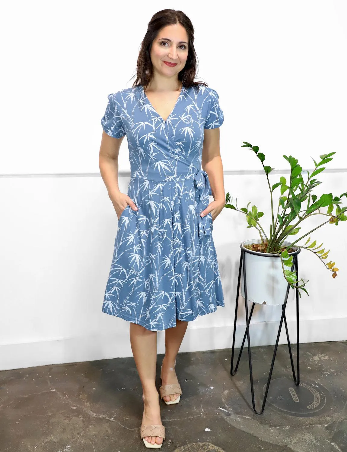 Coastal Organic Wrap Dress