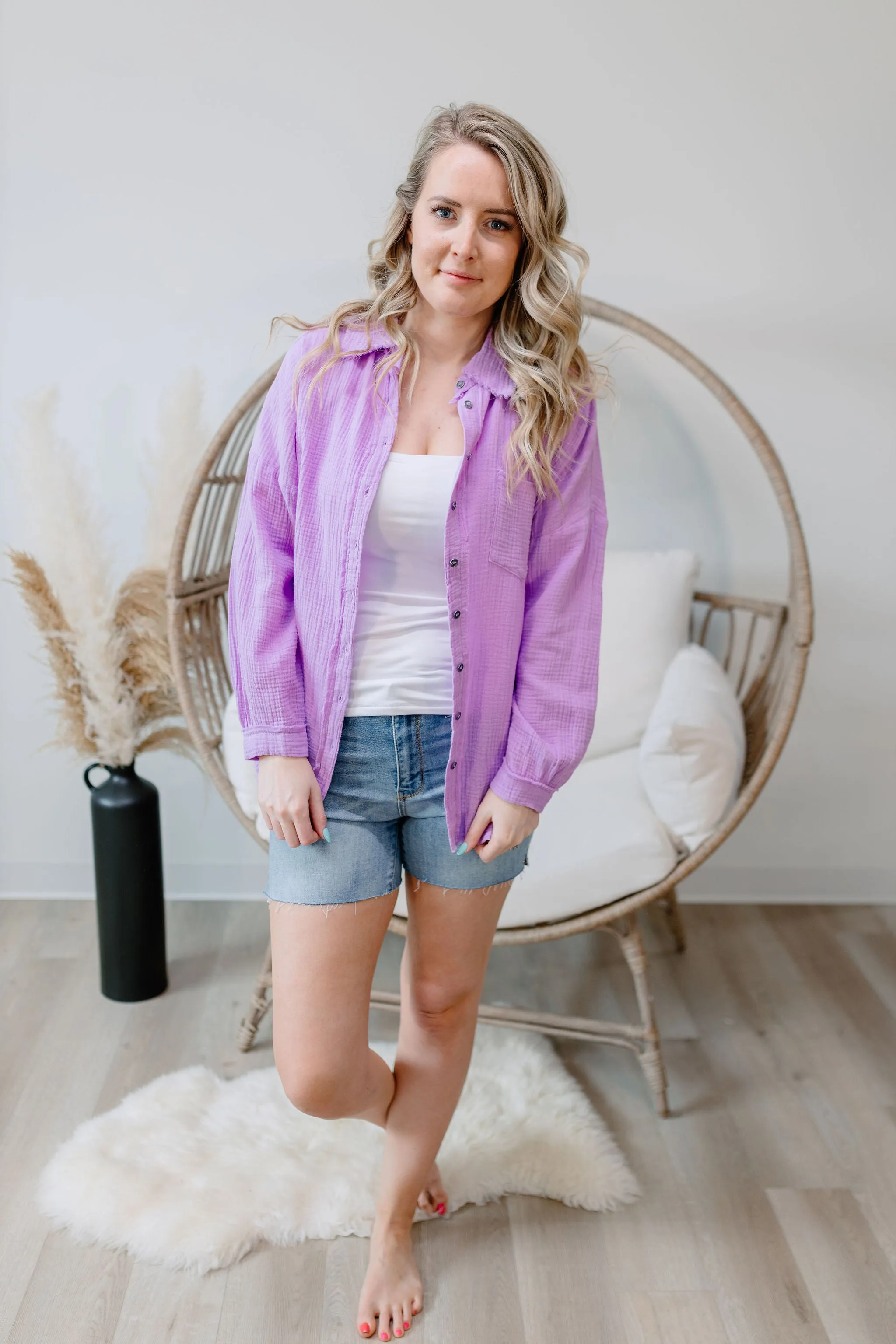 Everly Beach Top - Lilac