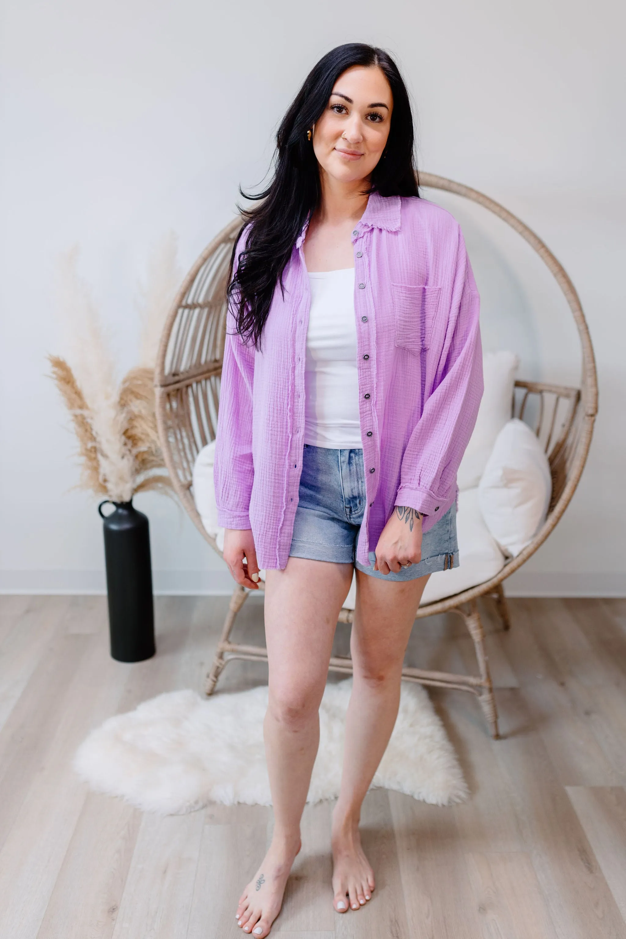 Everly Beach Top - Lilac