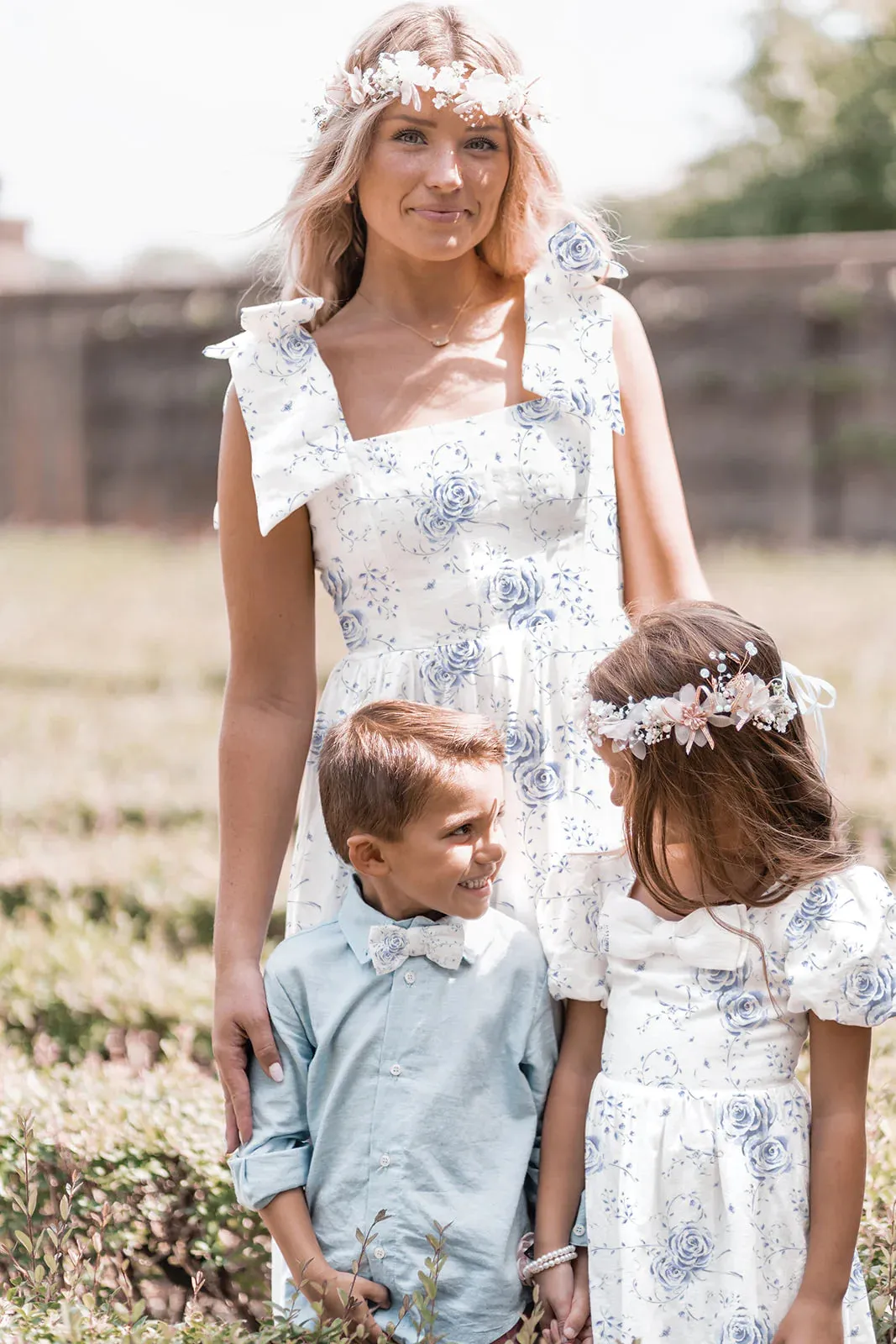 Floraison Lane - The Elizabeth Dress - Blue Heirloom