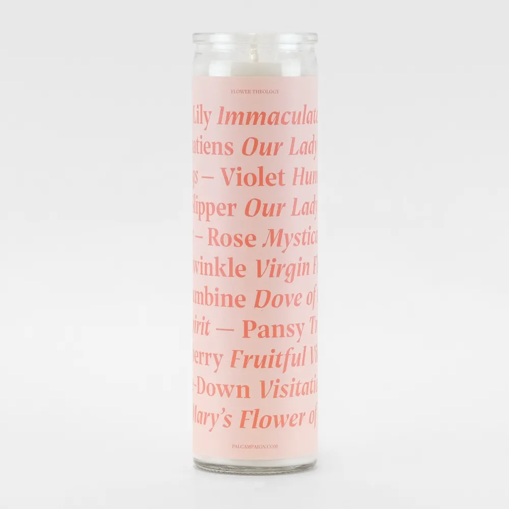 Flower Theology Prayer Candle