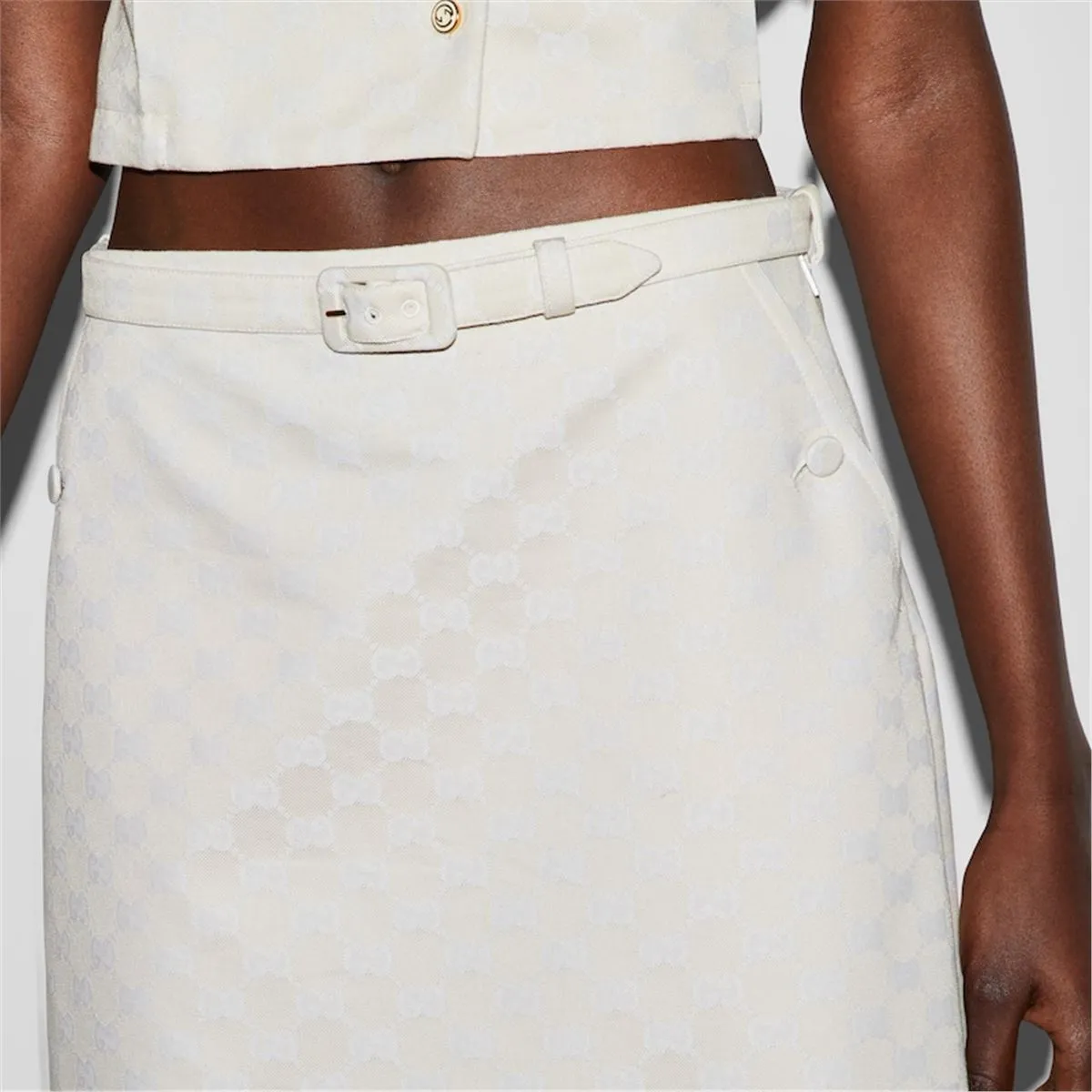 GG COTTON GABARDINE SKIRT