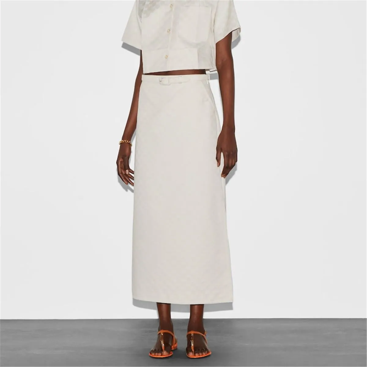 GG COTTON GABARDINE SKIRT