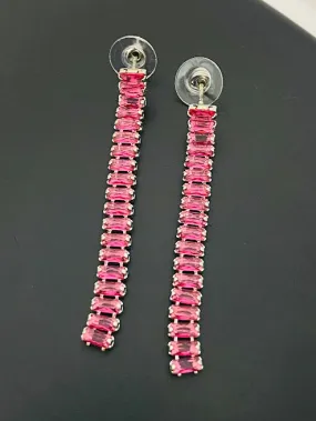 Gorgeous Trendy Pink Long Earrings Hangings