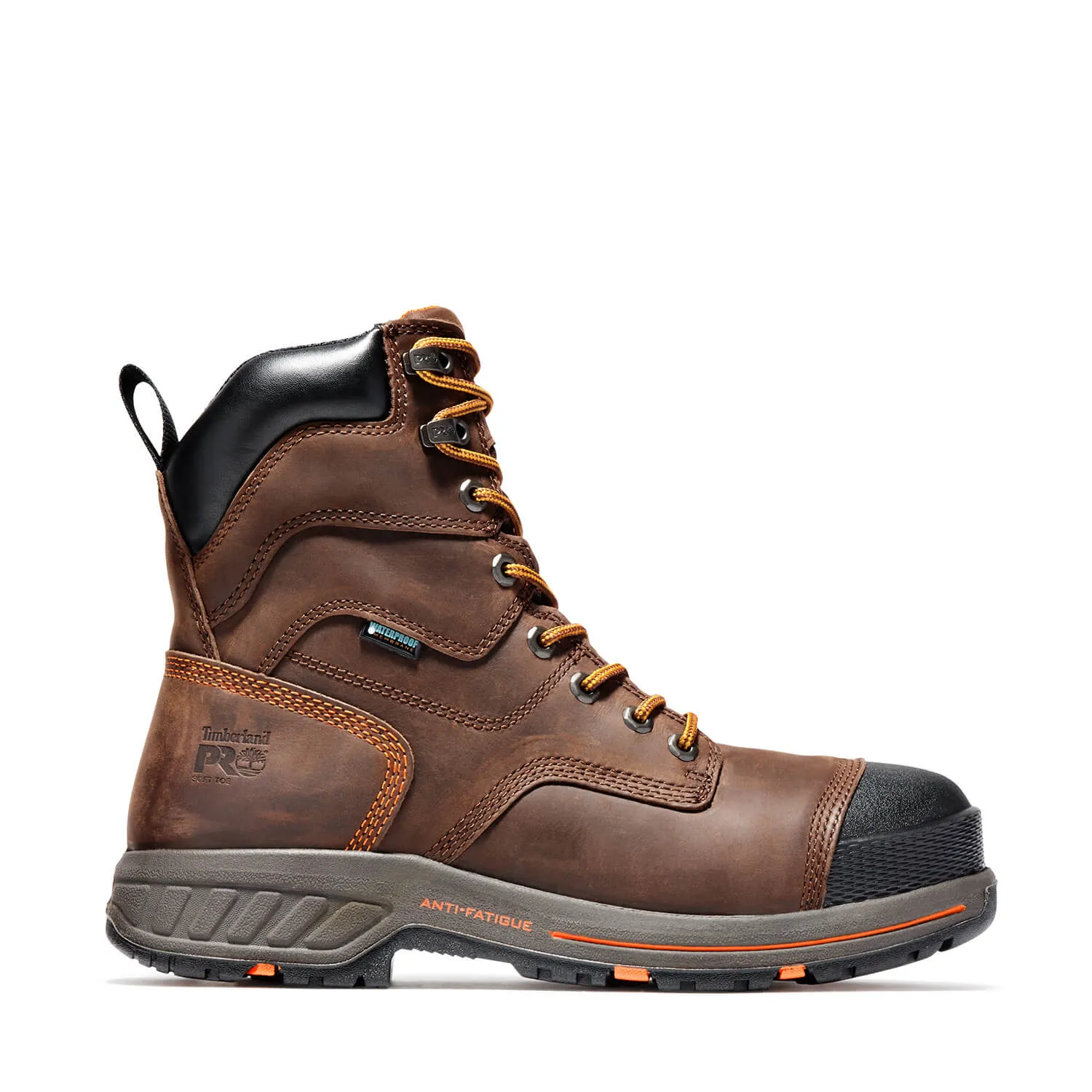 Helix HD 8 Inch Composite-Toe Waterproof Work Boot Brown