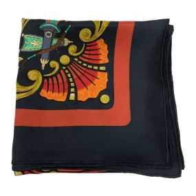 #HERMES/Scarve/BLK/Silk/Cheval Turc