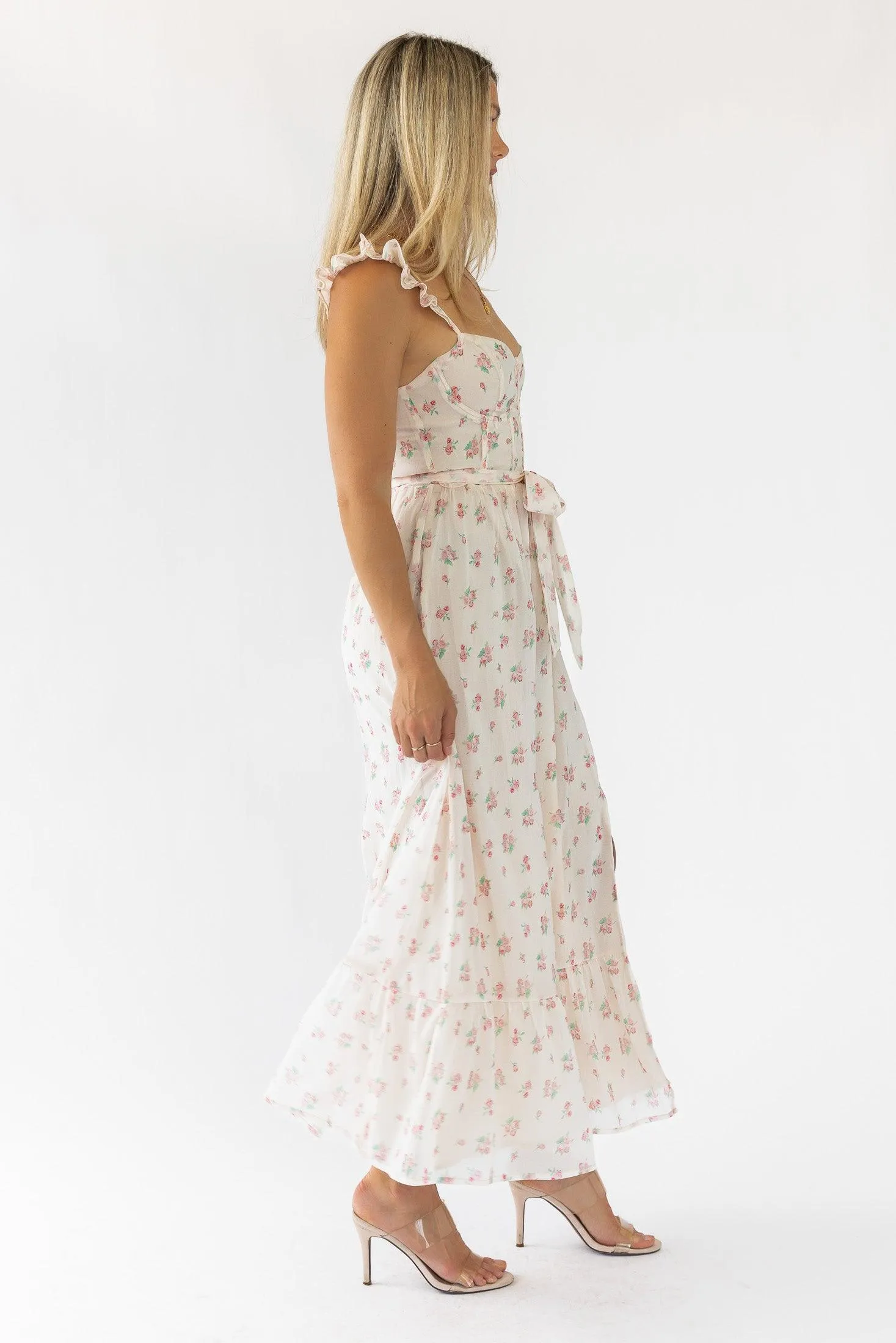 Jesse Blush Floral Corset Dress