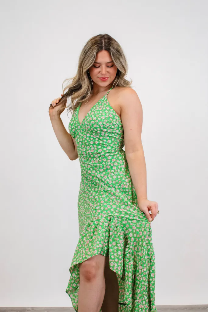 Just My Luck Floral Maxi Dress