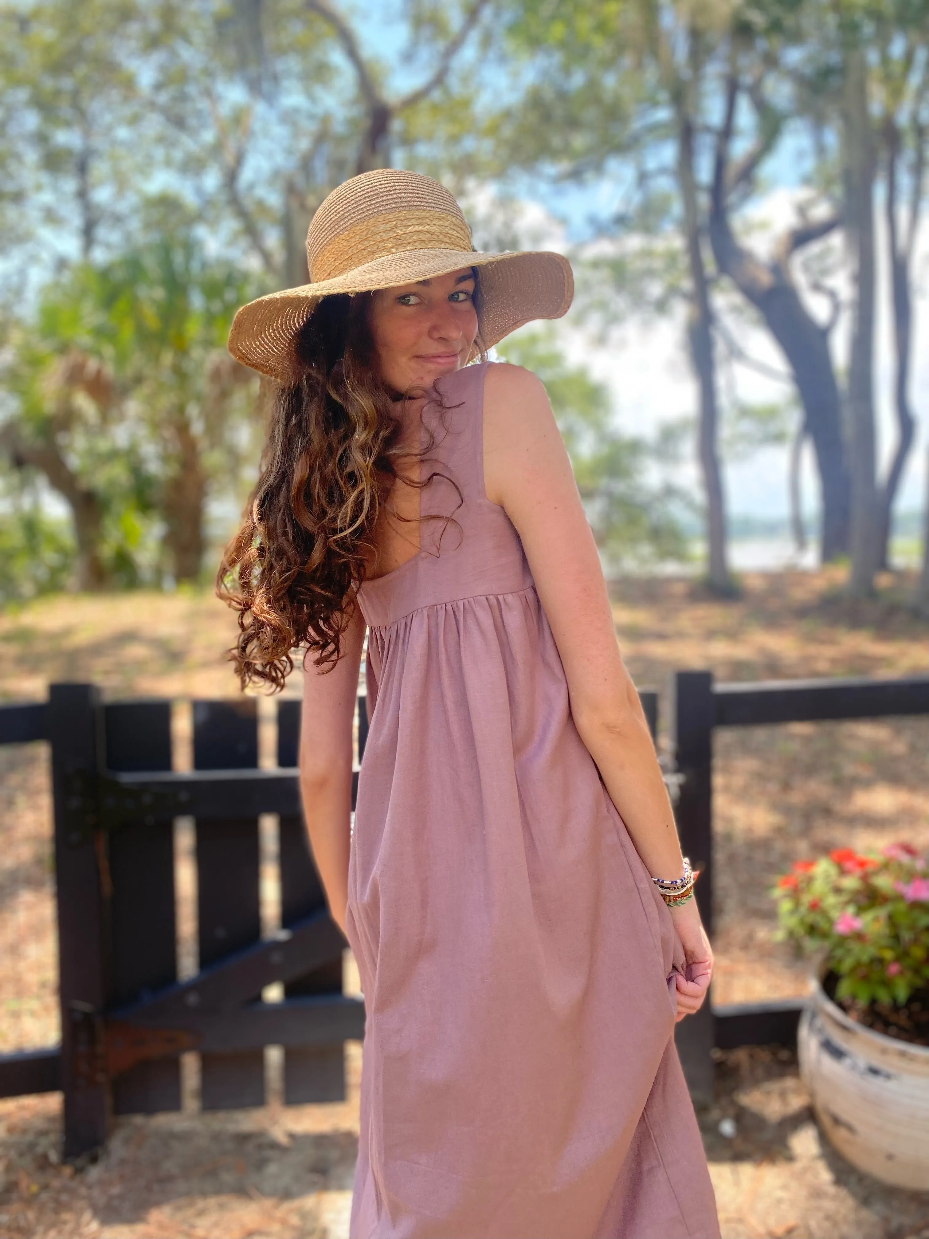 Lagoon Linen midi dress