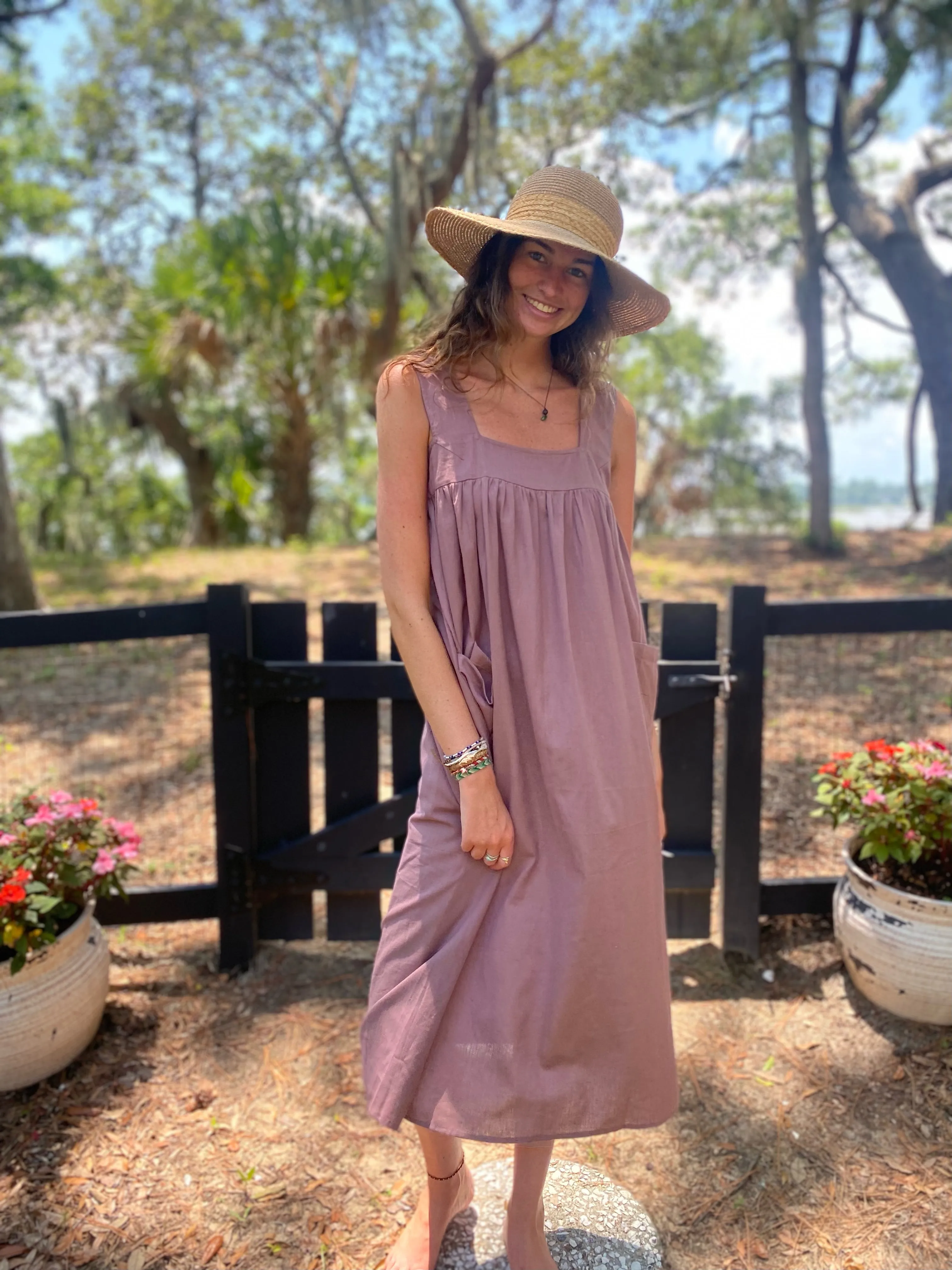 Lagoon Linen midi dress