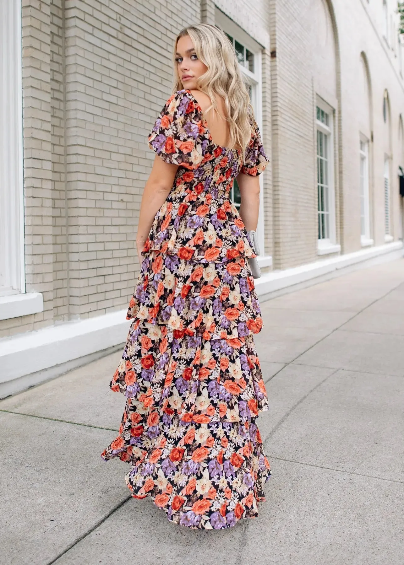 Lennox Black Floral Maxi Dress