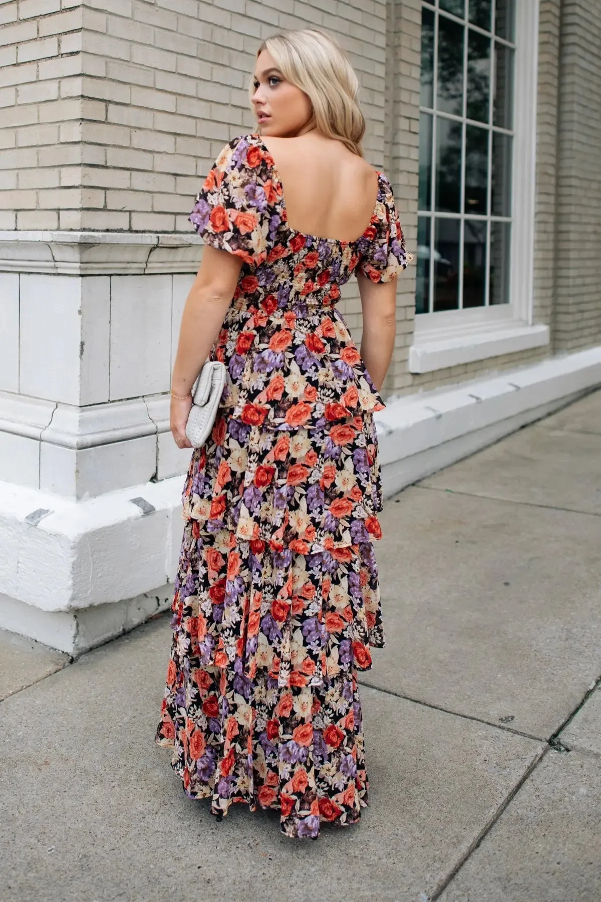 Lennox Black Floral Maxi Dress