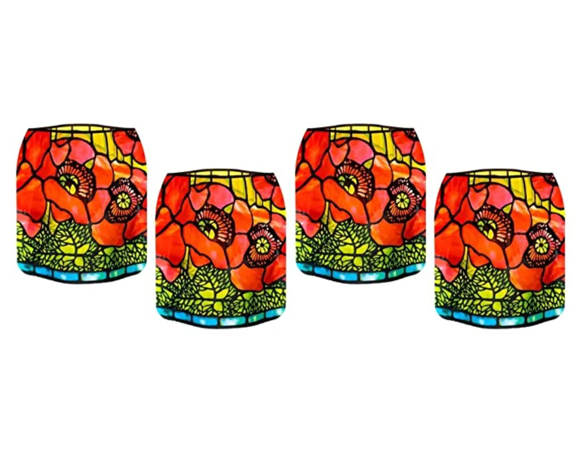 LOUIS C. TIFFANY POPPY Luminary Lanterns/ Candle Holder/ Vase