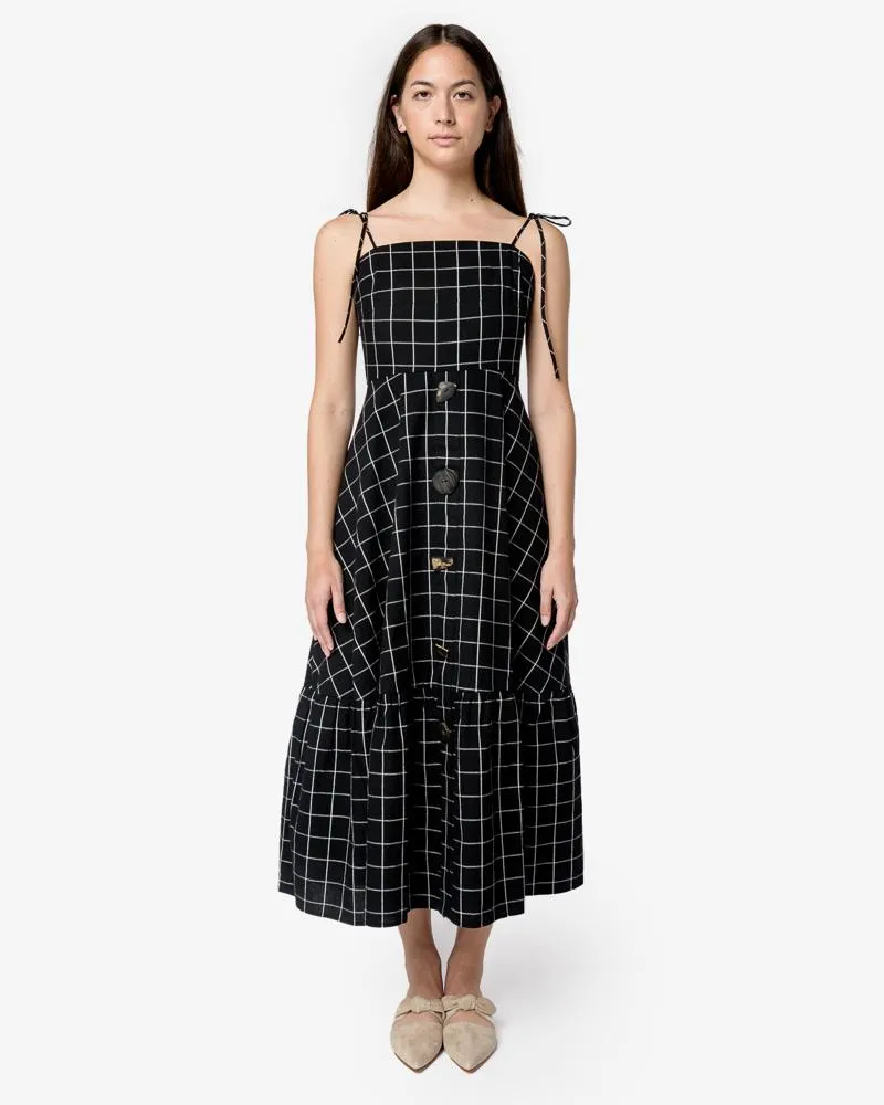 Maria Dress in Black Check