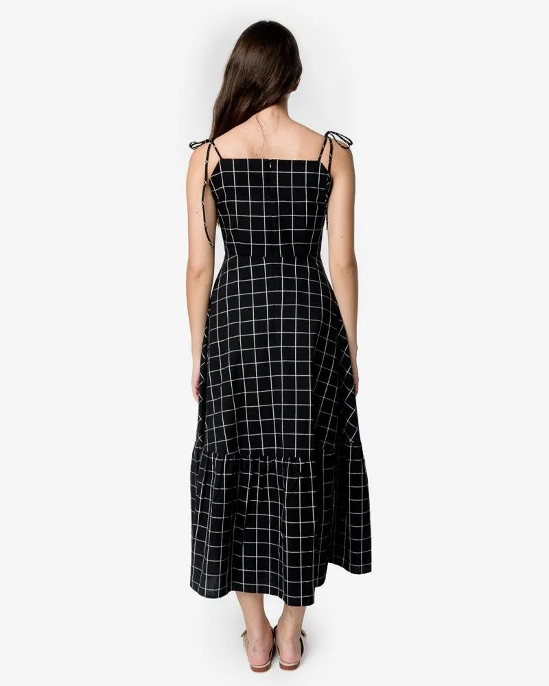 Maria Dress in Black Check