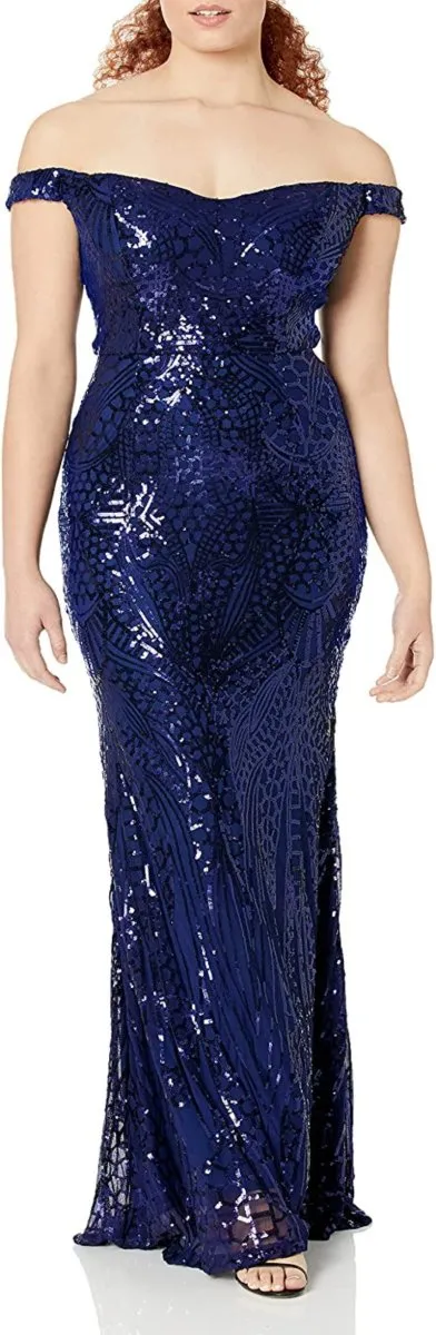 Maxi Formal Off Shoulder Sequin Backless Sleeveless Slim fit Mermaid Dress