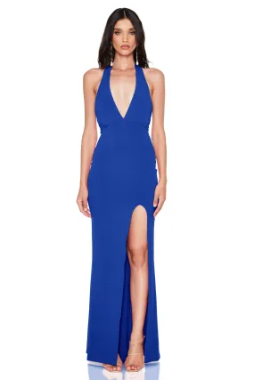 Nookie Illegal Side Split Gown - Royal