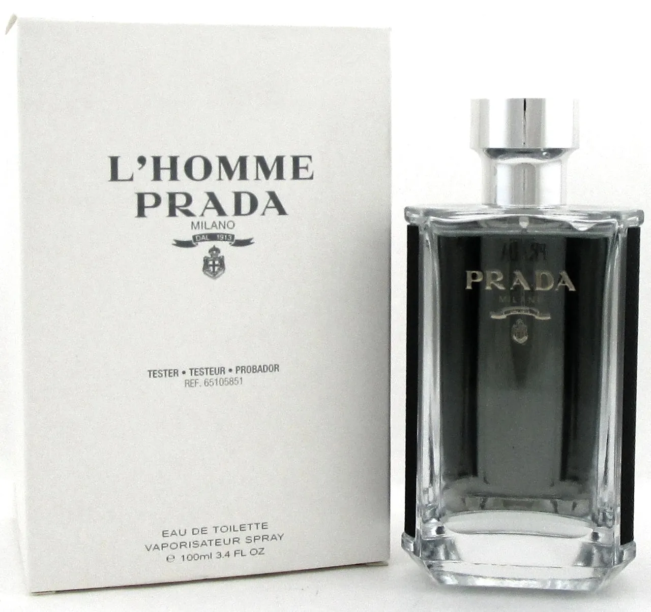 Prada L'Homme EDT 3.4 oz 100 ml Men Tester in a White Box