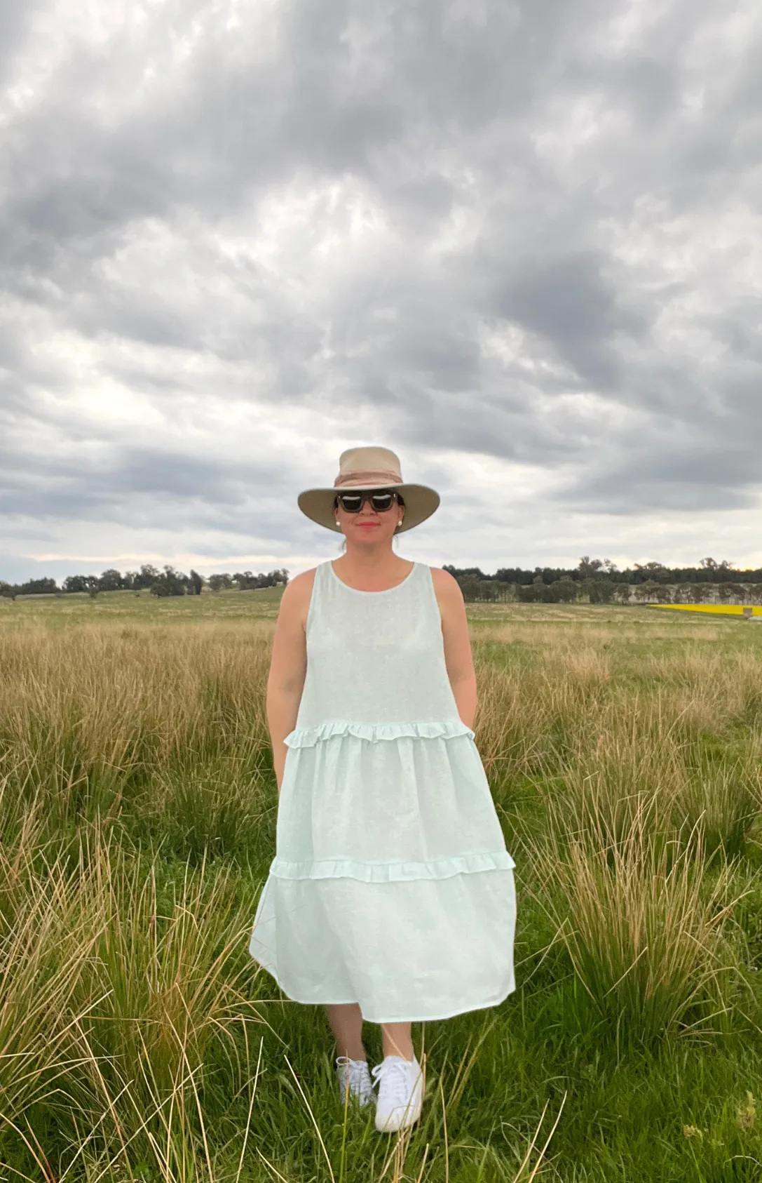 Rosie Sleeveless Dress - Pale Blue