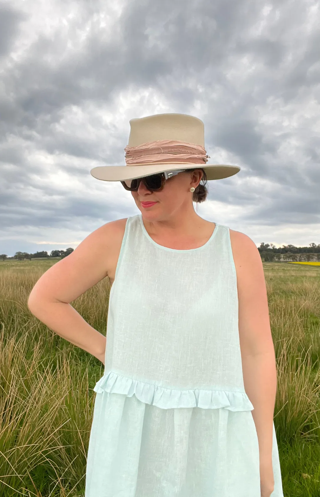 Rosie Sleeveless Dress - Pale Blue