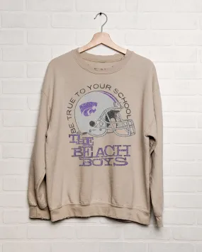 The Beach Boys Kansas State Wildcats True To School Sand Thrifted Sweatshirt