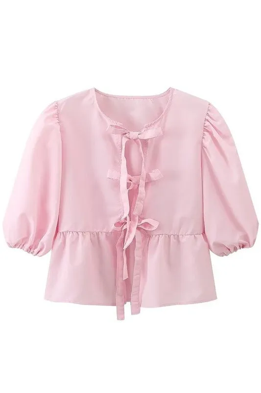 The Carrie Bow Front Blouse