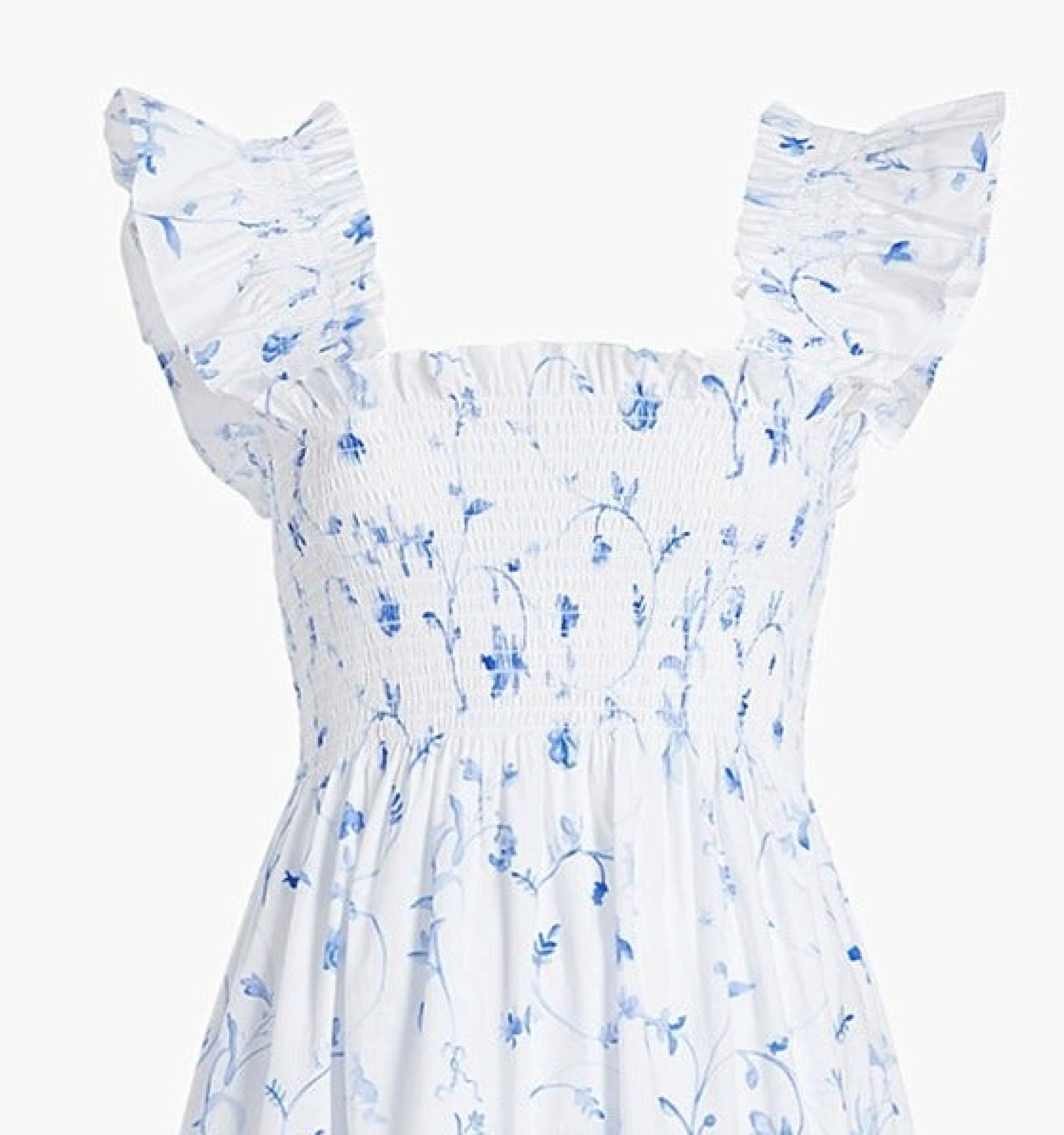 The Ellie Nap Dress - Blue Botanical