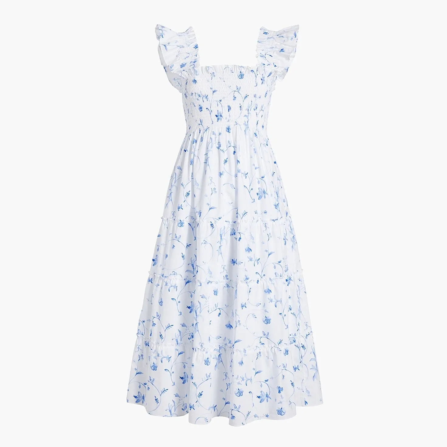 The Ellie Nap Dress - Blue Botanical