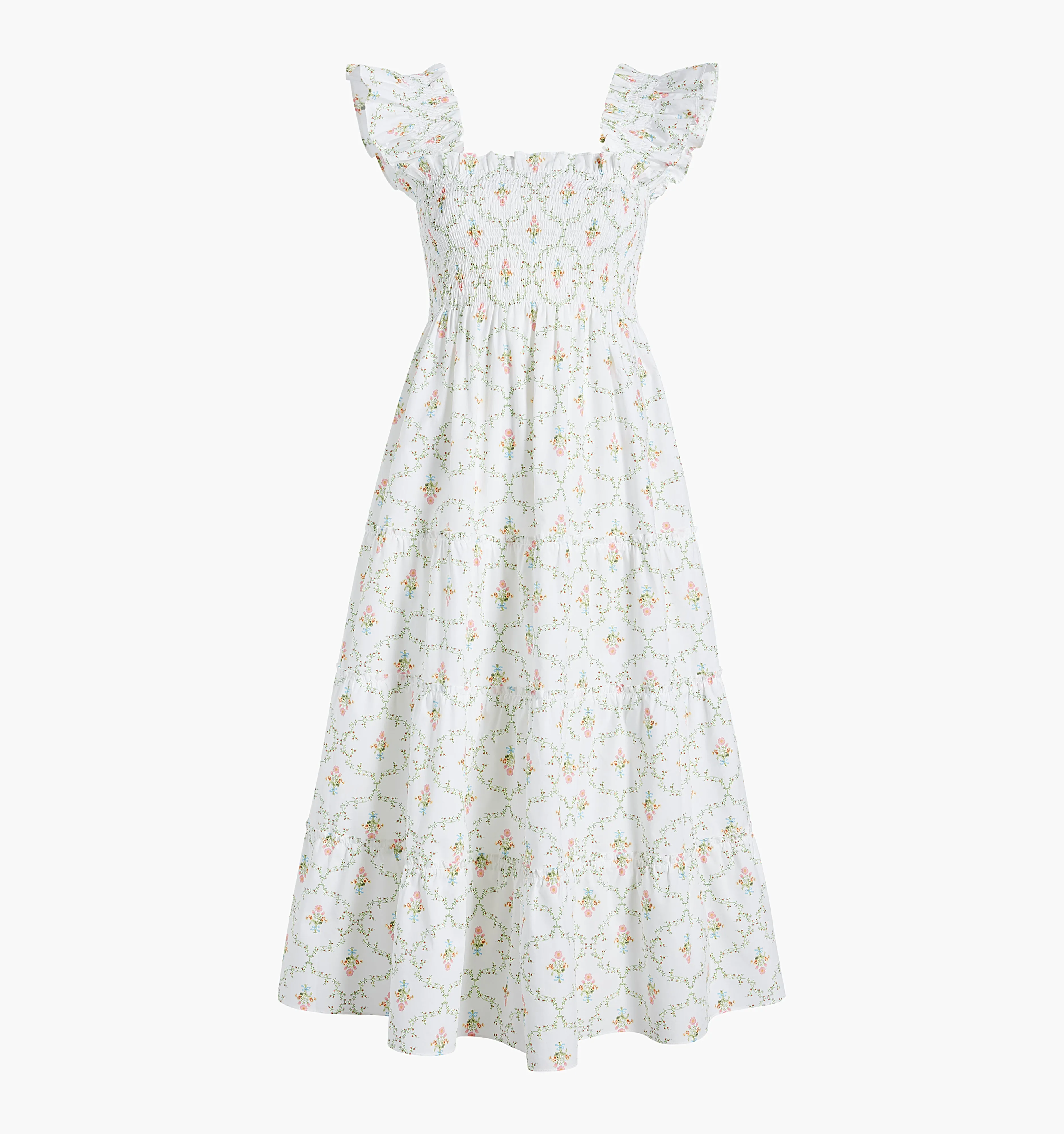 The Ellie Nap Dress - Pastel Trellis