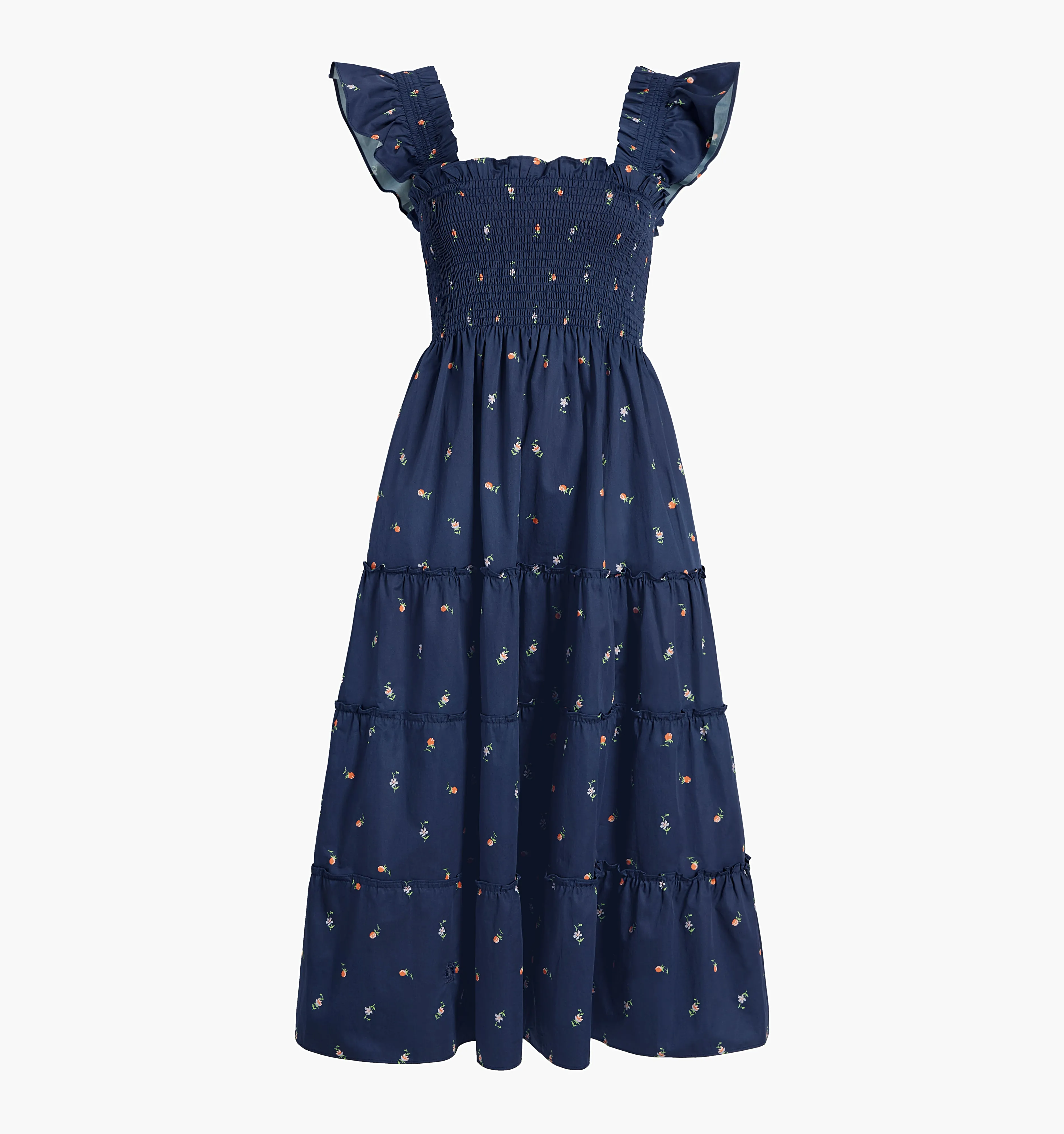 The Ellie Nap Dress - Petite Fleur in Navy Cotton Sateen