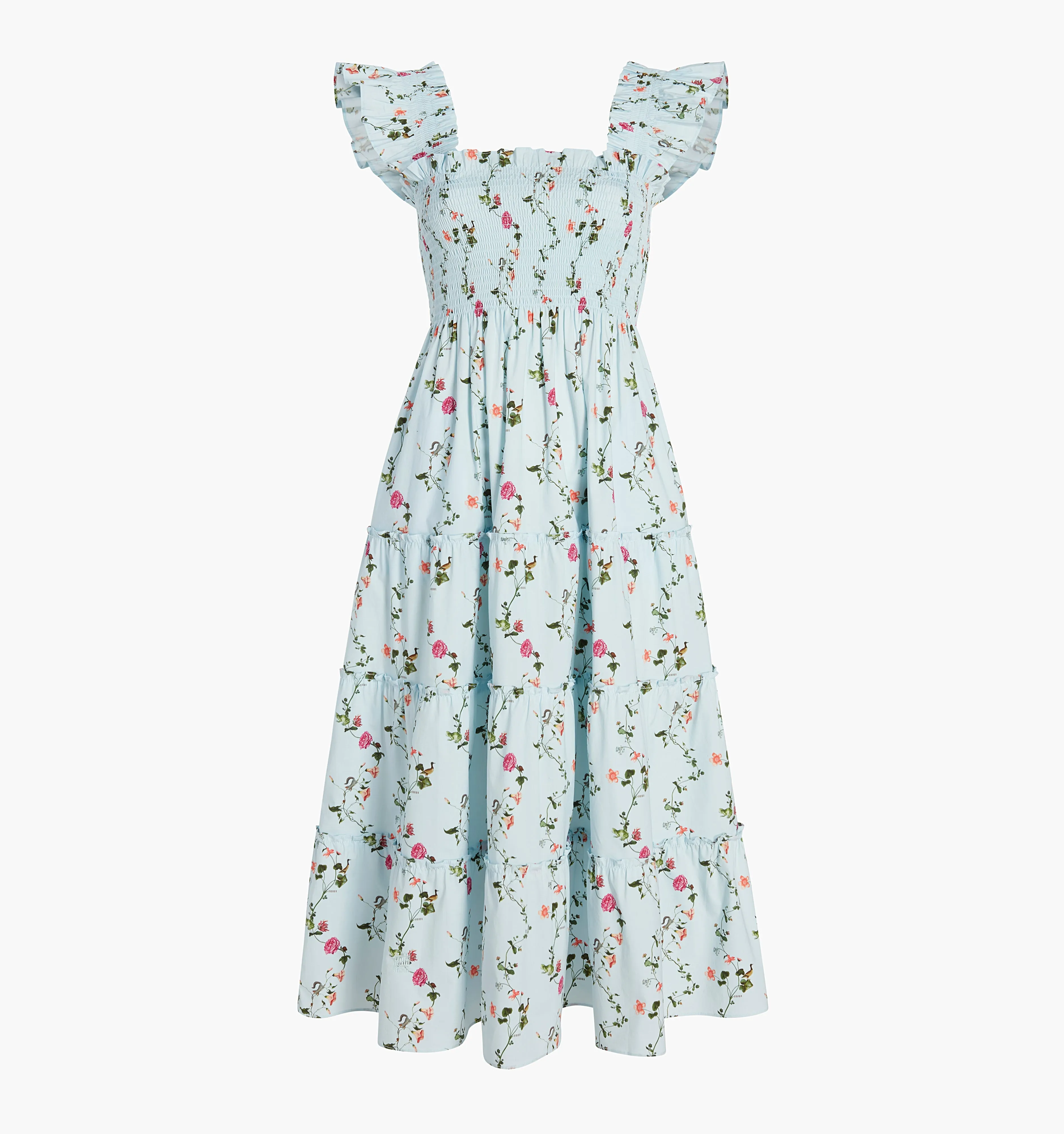 The Maternity Ellie Nap Dress - Pond Floral Poplin