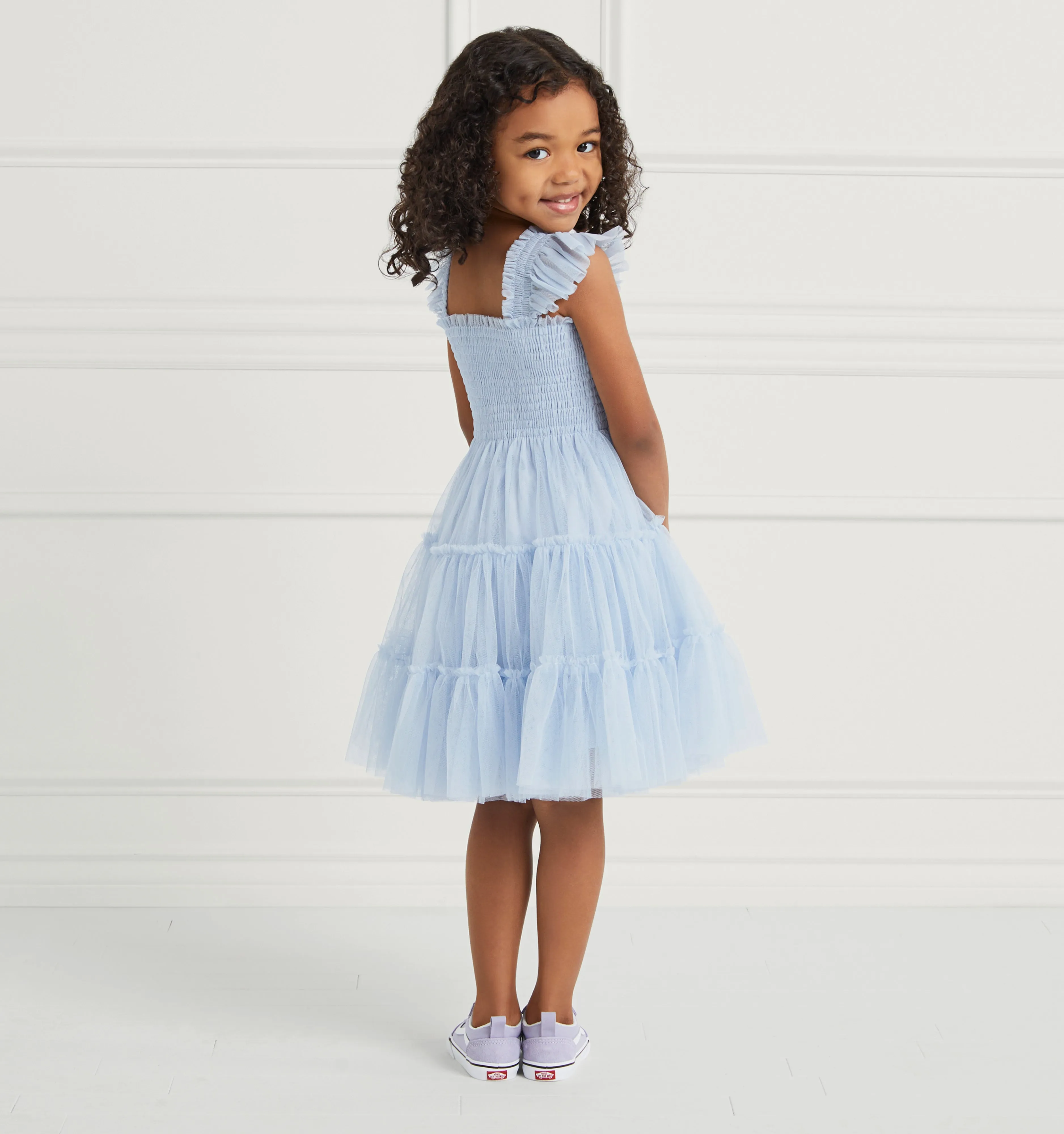 The Tiny Tulle Ellie Nap Dress - Powder Blue Tulle