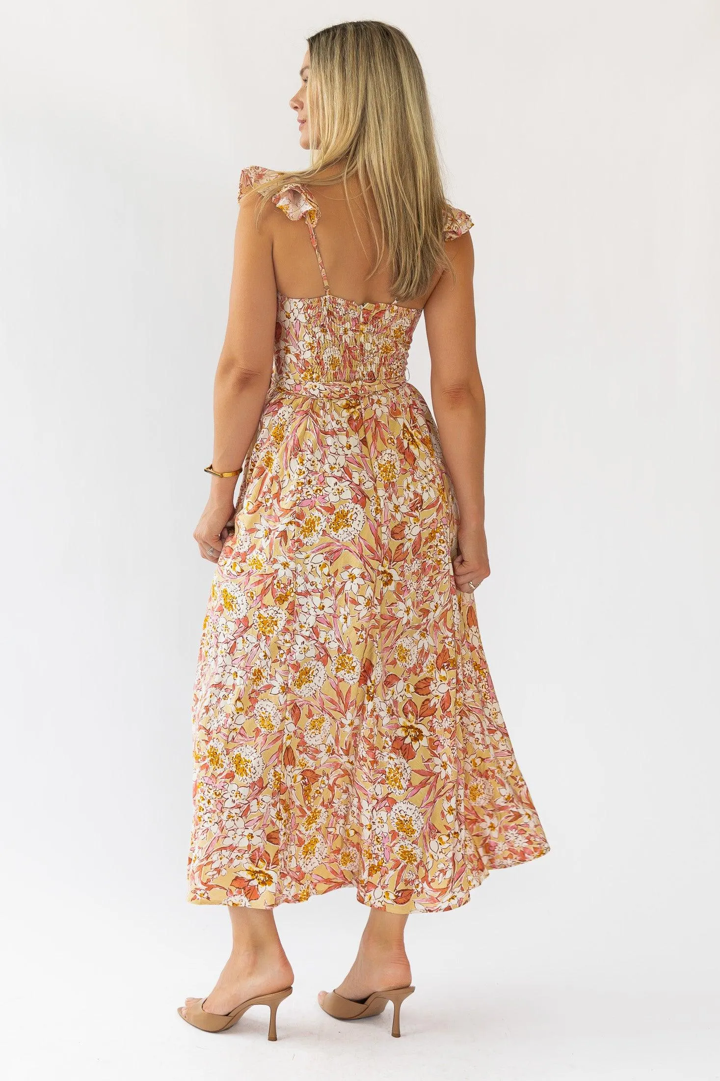 Vara Corset Floral Maxi Dress